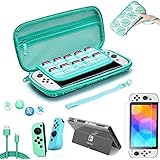 Switch 有機el ケース どうぶつの森 2022最新 switch oled ケース かわいい 5in1【Switch 有機elモデル対応】ニンテンドースイッチ 有機elモデル ケース+有機el switch カバー+スイッチ ガラスフィルム+