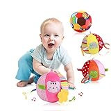 SKK Baby Soft Rattle Ball With Teether Plush Comforter Toy Gift For Infant Toddler Kids by SKK BABY