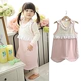 キルティング＆綿　二重構造　小花柄レース　暖かスリーパー【baekop_06】 (L)