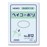 （まとめ買い）HEIKO 規格ポリ袋 ヘイコーポリエチレン袋 0.08mm厚 No.812(12号) 50枚 幅230×高340mm 006628200 【×3】