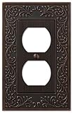 AmerTac 43DVB 1 Duplex English Garden Wallplate, Aged Bronze [並行輸入品]