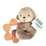 Child of Mine Soft Monkey Plush with Teething Ring [並行輸入品]