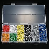 Vuage(TM) 800PCS AWG22-10電線コネクタワイヤー銅コネクタ端子保冷コードピンエンド圧着端子