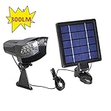 GMFive 8 LED 300LM Lumens Separable Super Bright Solar Powered Wall Light Spotlight [並行輸入品]