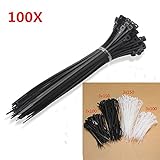 ILS - ZT05 100 pieces Nylon Plastic Zip Trim Wrap Cable Loop Ties Wire Self Lock