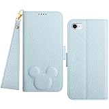 Mo-Somnus iPhone SE 第3世代 2022/iPhone 7/8/SE 第2世代 2020 通用 ケース 手帳型 アップル iphone7 iphone8 iphone se2 2020 iphone se3 2022 5g カバー アイフォン7 アイフォン8 アイフォンse 第2世代 アイフォンse 第3世代 手帳ケース iphone se2 2020 case - 青い