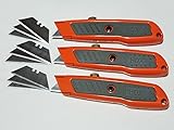 3 - Packユーティリティナイフナイフセットボックスカッターバンドルwith 3パックのスペアブレード