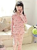 (チェリーレッド) CherryRed 子供 女の子 ファション パジャマ ルームウェア 部屋着 寝間着 上下2点セット 長袖 フリース 春秋向け リラックス 快適 気持ち良い チェック コットン 1