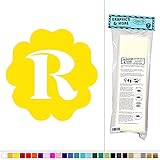 文字R in Flower初期 – Fun Kids女の子ベビー部屋 – ビニールステッカーデカール壁アート装飾 イエロー 061116W5375_Yellow