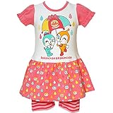 2016年 夏物 アンパンマンガール フライス しずく柄 半袖ロンパース カバーオール Anpanman Girl ピンク◇70cm