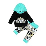 Tovadoo 子供服 ベビー服 男の子 パーカー＋ズボン 二点セット 長袖 秋冬 北欧風 幾何学模様 カジュアル ファッション 保育園 旅行
