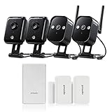 Zmodo Replay 2 Indoor & 2 Outdoor HD Wireless Home Security Camera Kit with Zmodo Beam Alert and 2 D