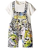 [モスキーノ] Moschino Kids ボーイズ Short Sleeve Print Romper (Infant) ワンピース Black/Yellow 12-18 Months [並行輸入品