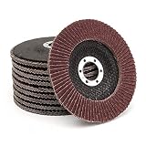 Sndy 10ピース5インチ 125 mm 40/60/80/120 粒アルミニウム酸化物フラップディスク研磨砥石-#80