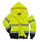 Portwest UC465YNR5XL Regular Fit EN471 Contrast Bomber Jacket, 5X-Large, Yellow/Navy by Portwest