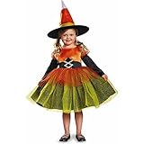 Disguise Candy Corn Witch Costume Medium/3T-4T [並行輸入品]