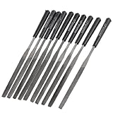 uxcell　ニードル　ファイル　セット　メタル　シェンク　ジュエラー　ウッドワーク　ハンド　ツール　10本入り