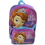 Disney Sofia the First 16" Large Backpack with Detachable Lunch Kit [並行輸入品]