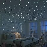 Adecco LLCパック100の光星グローin theダークFluorescent Noctilucentプラスチックウォールステッカーデカールホーム天井壁デコレーションベビー子供ギフト子供部屋