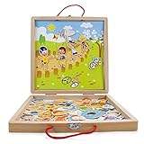 Four Seasons 41-piece Magnetic Playset with Sturdy Carry Case by Imagination Generation's Wooden Won