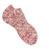 【日本一の履き心地】SUNNY NOMADO サニーノマド スラブネップスニーカーソックス TMSO-003レッド men's メンズSOCKS 靴下 綿 麻 COTTON HEMP Acrylic 日本製 MADE IN JAPAN 奈良靴下 (RD)