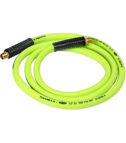 DEWALT DXCM012-0226 1/2" X 6' Premium Hybrid Lead-In Hose – Yellow, Tough & Flexible For Any Air Compressor