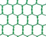 金網　ﾋﾞﾆｰﾙ亀甲金網#18×13×910mm 15m巻売 ｸﾞﾘｰﾝ