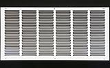 30" x 12" RETURN GRILLE - Easy Air FLow - Flat Stamped Face [White] [並行輸入品]