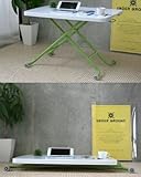 LT-ｷｭｰﾄ ﾘﾌﾃｨﾝｸﾞﾃｰﾌﾞﾙ 昇降可能 折りたたみ縦置き収納可能 ﾎﾜｲﾄ/ｸﾞﾘｰﾝ