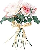 asca 造花 ローズブーケ ピンク A-36033-003