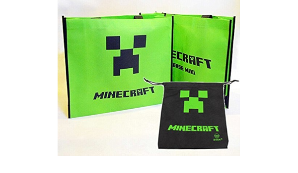 Amazon Merostar マインクラフト クリーパー 匠 グッズ トートバッグ 巾着袋 不織布 セット ステッカー Maincraft カード付 By Merostar 並行輸入品 おもちゃ おもちゃ
