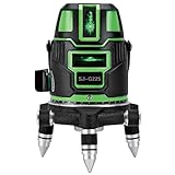 SJ 5ライン グリーンレーザー墨出し器 5線6点 回転レーザー線4方向大矩照射モデル【標準セット】