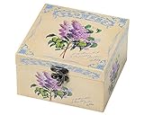 ドライフラワー入れ、ギフトボックス、小物入れに 丸和貿易 ル・タンブル キャンバスボックス ライラック (L) 400640102