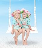 Elly La Fripouille 秘密の花園ラッシュガード＆パンツ水着セット (6-12ヶ月)