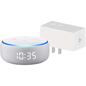 Echo Dot (エコードット)第3世代 - スマートスピーカー時計付き with Alexa、サンドストーン + HYSIRY WiFi スマートプラグ JP1