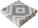 Turkish Delight Baby, Heather and Linen Baby Blanket, Soft Cotton, Knitted, 30 x 40 inches by Humble