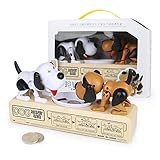 XuBa 犬の貯金箱 かわいい幸運な欲張り 犬のお金箱自動盗難防止コイン貯金箱