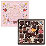 バレンタイン チョコレート 2024 カリーヌ by モロゾフ カリーヌ チョコ 人気商品 手提げ袋付 (チョコレート, パリ 27個入り)