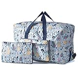 Arxus 大型 折りたたみ ダッフル トート キャリー 週末 オーバー ナイト 荷物 オーバー トラベル バッグ ショルダー ストラップ 付