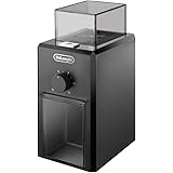 DeLonghi(デロンギ) De'Longhiコーヒーグラインダー KG79J うす式 コーヒー豆120g分 簡単操作 粗挽き~細引き 着脱式コンテナ 安全設計 電源コードホルダー [ブラック] ファミリー登録で3年保証