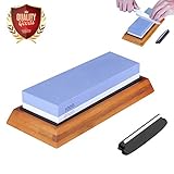 砥石 両面砥石 包丁研ぎ砥石 家庭用砥石 中砥石/仕上砥石 角度固定ホルダー 木台付き #1000/#6000