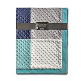 Mosaic Minky Dot Patchwork Baby Blanket by The Peanut Shell by The Peanut Shell