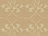 Warner BRL98012 April Brown Acanthus Lattice Wallpaper, Yellow [並行輸入品]