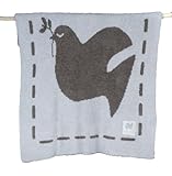 Barefoot Dreams CozyChic Covered In Prayer Receiving Blanket (祝福この子) 33"x33" ブルー 571