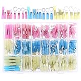 Hilitchi 240pcs防水ナイロン熱収縮Insulated電気ワイヤ端子クリンプクイックコネクター配線キット(リング、突合せ、メス/オススペードフォーク、)