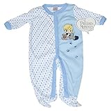 Precious Momentsベビー男の子ボディスーツ – Boy with Teddy Bear Holdingボトル US サイズ: XS カラー: ブルー
