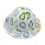 ベビー帽子 赤ちゃん用 幼児用 キッズハット 綿生地 アウトドアウェア 子供向けキャップ 帽子 ハット 果物柄 梨柄 可愛い LeafIn (ホワイト)