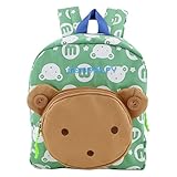Vicloon リュックサック キッズ 動物 子ども リュック かわいい 子どもバッグ 1-6歳 通園 保育園 幼稚園 (グリーン　クマ)
