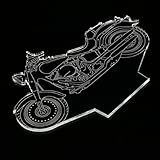 3d illusion motorcycle led desk lamp 7 color change touch