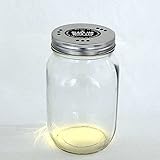 GLASS JAR WITH LED (グラスジャー ウィズ LED 蓋穴あり) Sサイズ